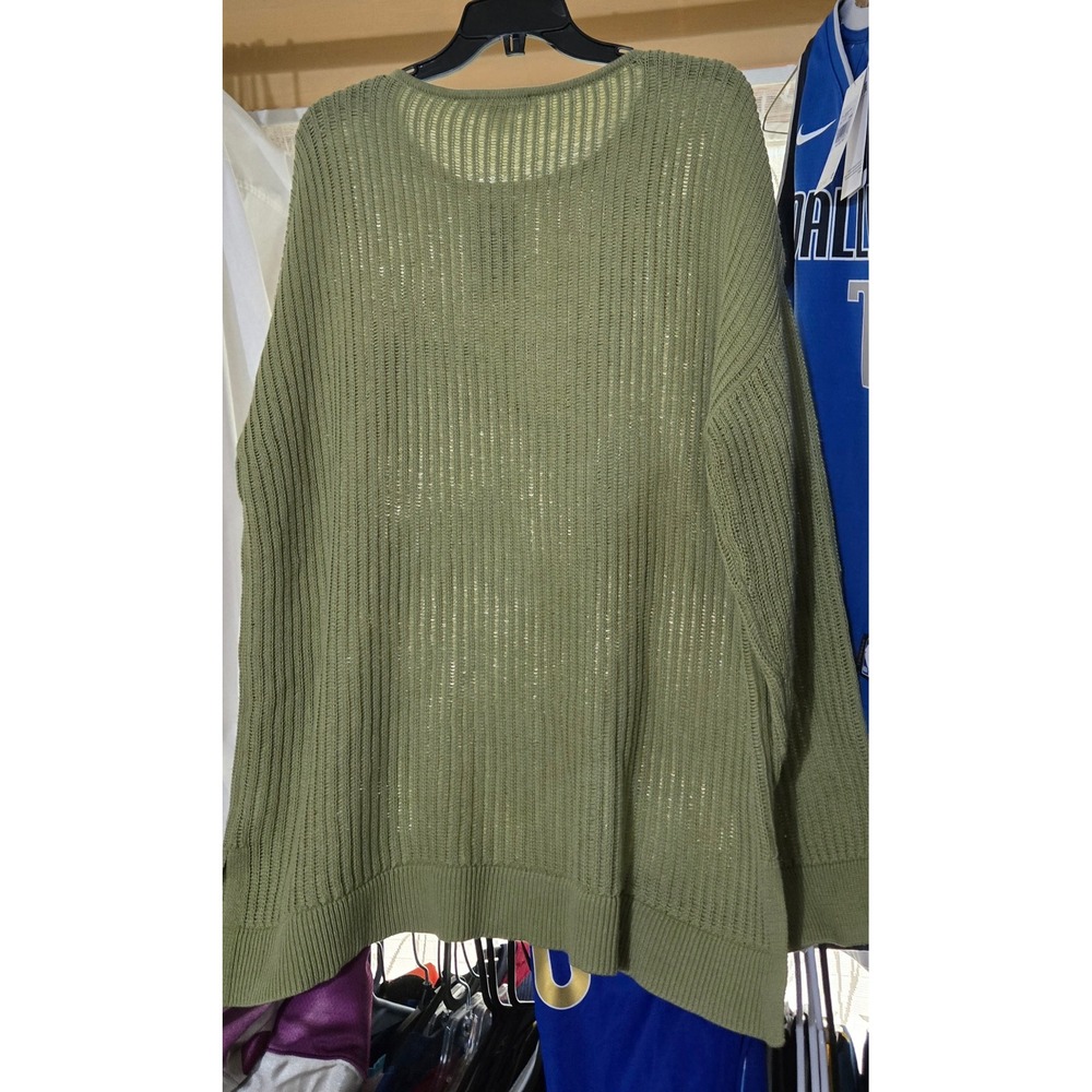 Michael Kors Light Sage Knit Sweater Women's XL Long Sleeve Lightweight - Picture 3 of 7